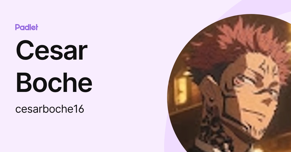 Cesar Boche (cesarboche16) profile | Padlet
