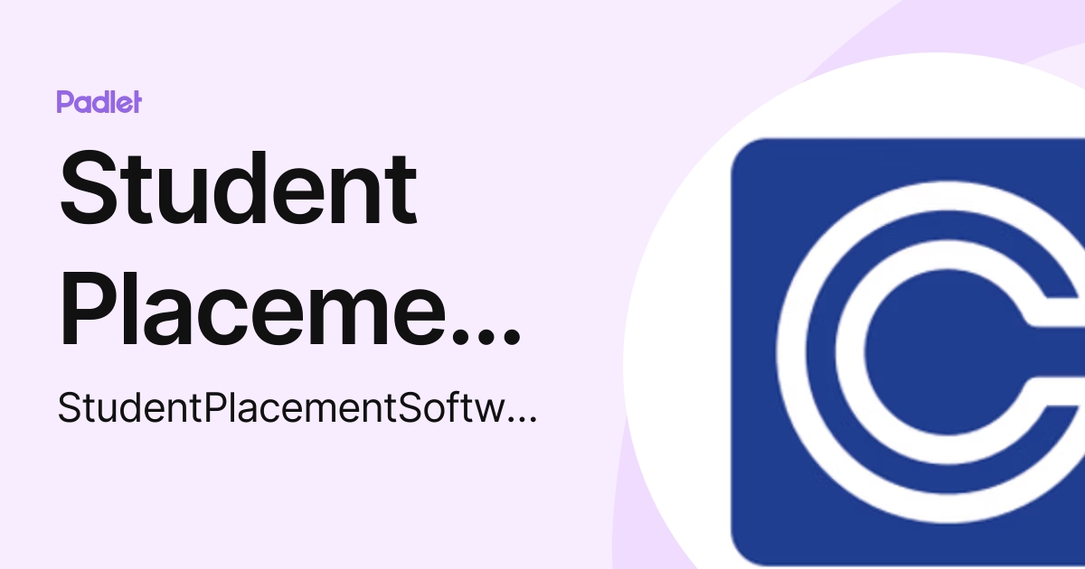 Student Placement Software (StudentPlacementSoftware) profile | Padlet