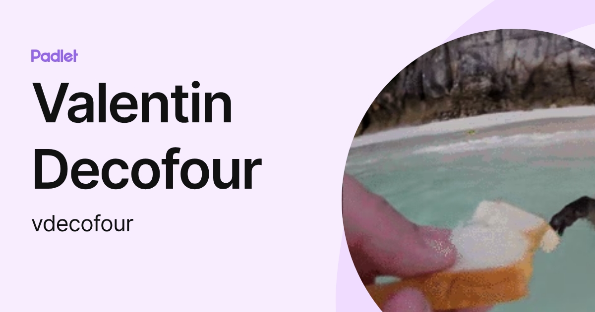 Valentin Decofour (vdecofour) profile | Padlet