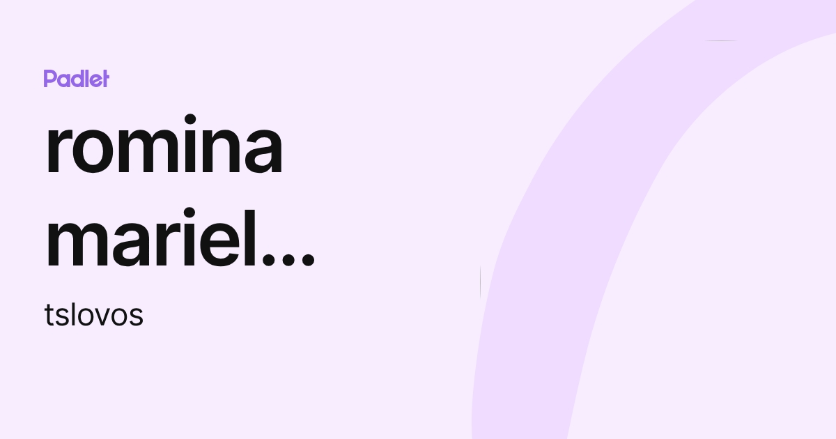 romina mariel lovos (tslovos) profile | Padlet