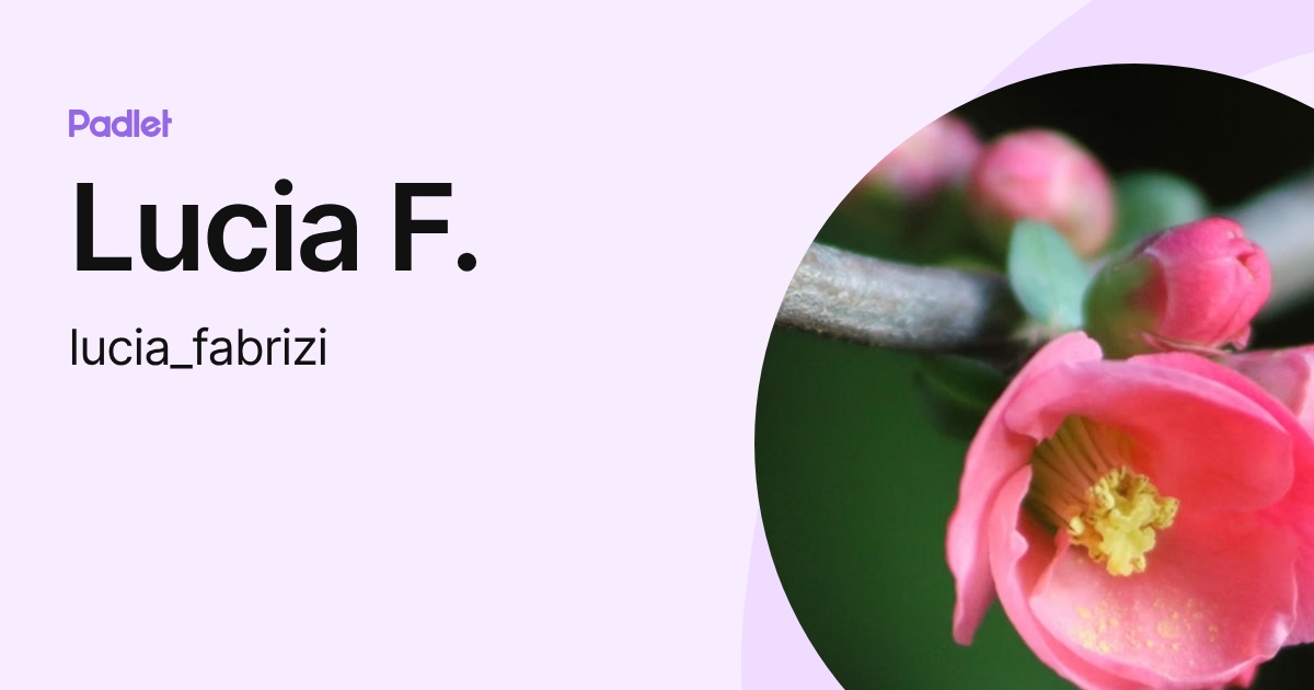 Lucia F. (lucia_fabrizi) profile | Padlet