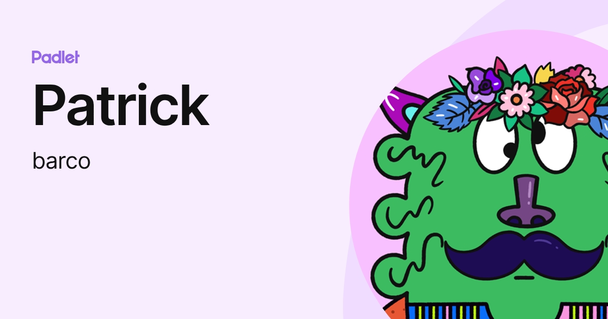 Patrick (barco) profile | Padlet
