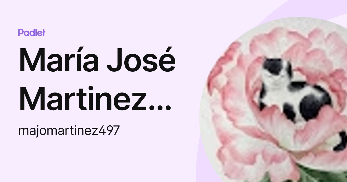 María José Martinez Perez (majomartinez497) profile | Padlet