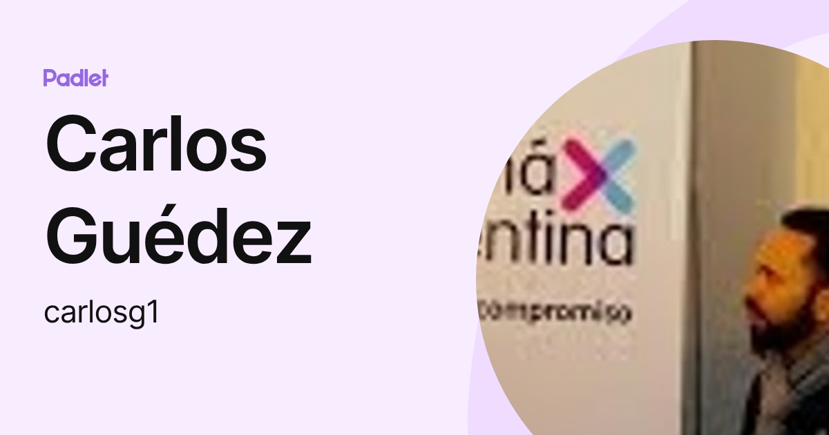 Carlos Guédez (carlosg1) profile | Padlet