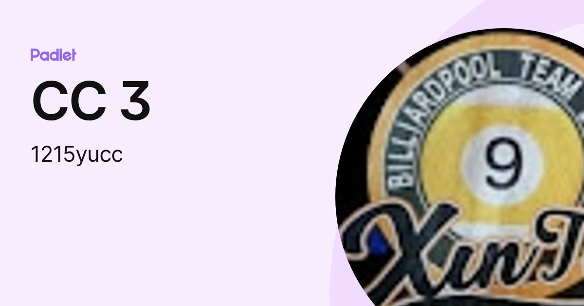 CC 3 (1215yucc) profile | Padlet