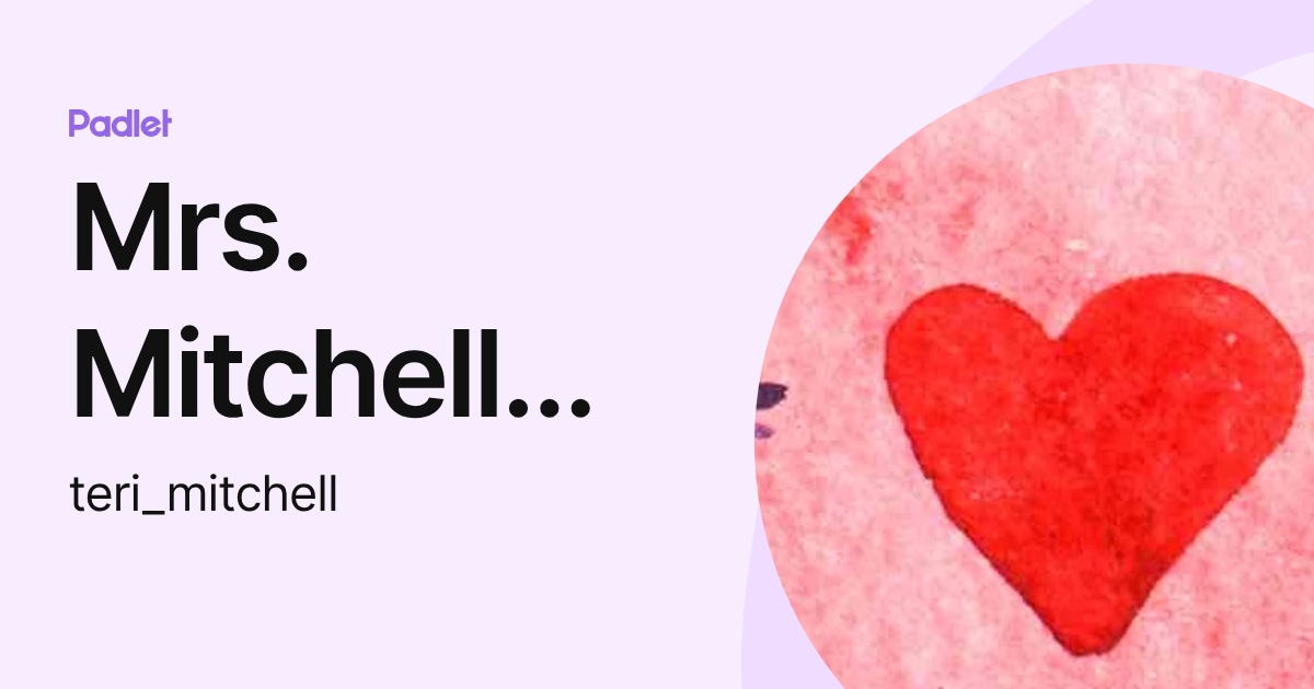 Mrs. Mitchell loves CS (teri_mitchell) profile | Padlet