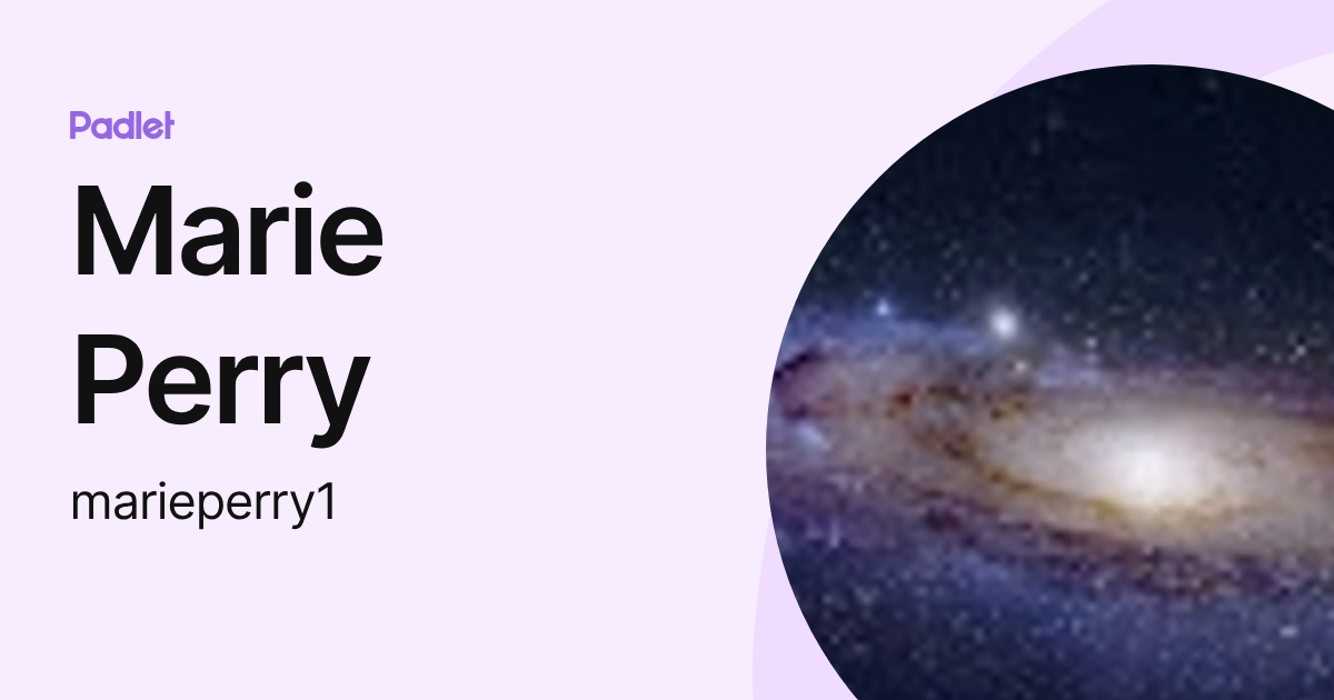 Marie Perry (marieperry1) profile | Padlet