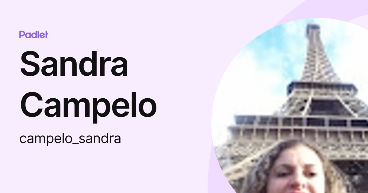 Sandra Campelo (campelo_sandra) profile | Padlet