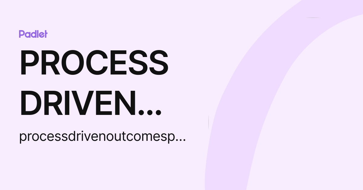 PROCESS DRIVEN OUTCOMES PTY LTD (processdrivenoutcomesptyltd) profile ...