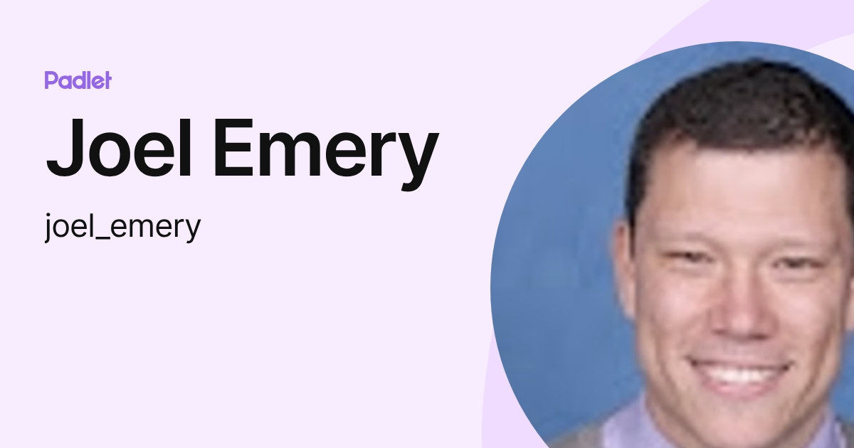 Joel Emery (joel_emery) profile | Padlet