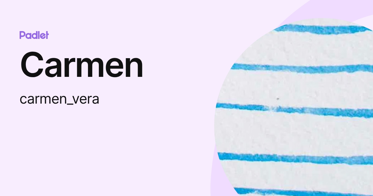 Carmen (carmen_vera) profile | Padlet