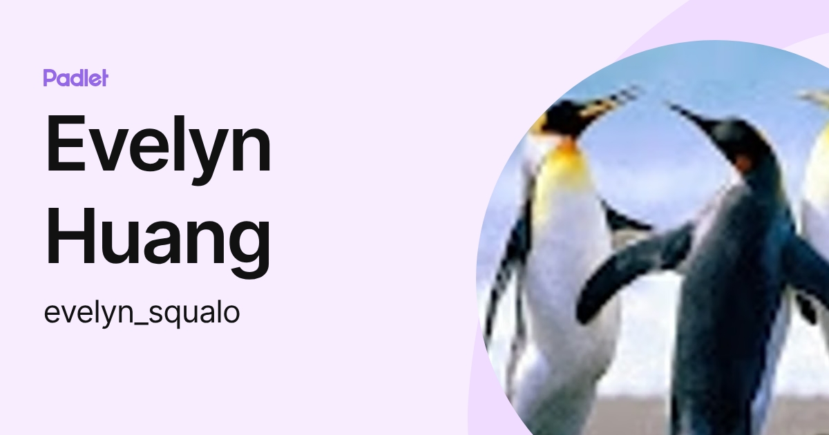 Evelyn Huang (evelyn_squalo) profile | Padlet