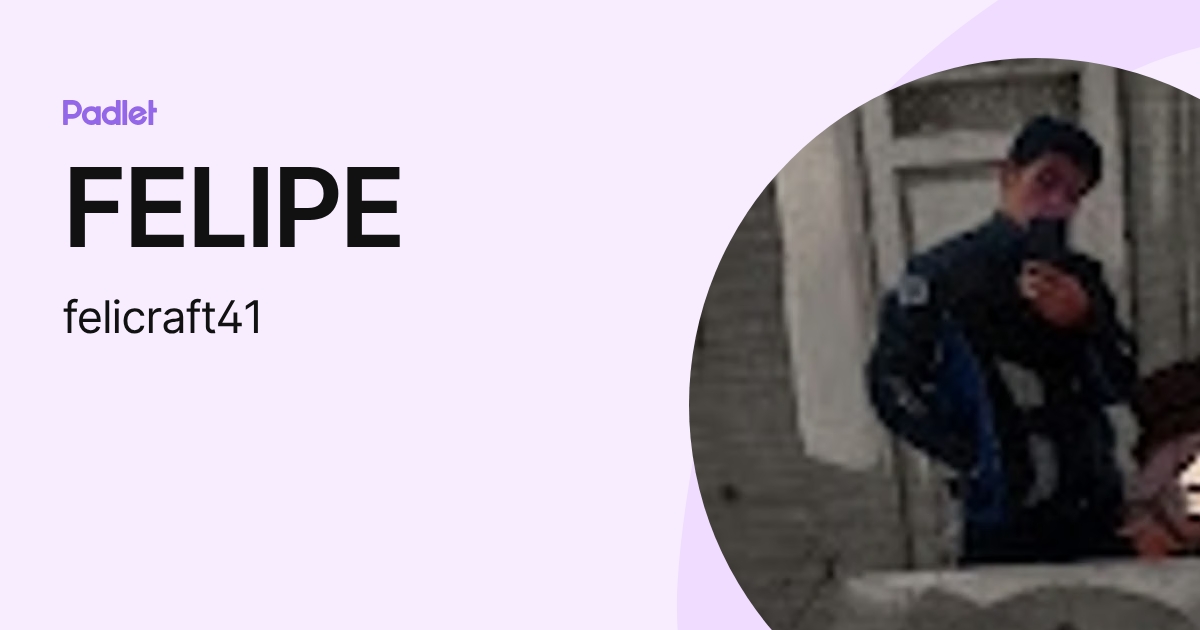 FELIPE (felicraft41) profile | Padlet