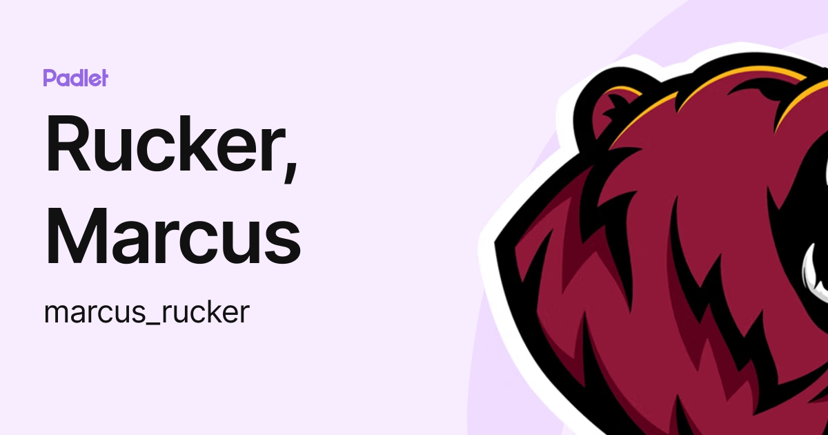 Rucker, Marcus (marcus_rucker) profile | Padlet