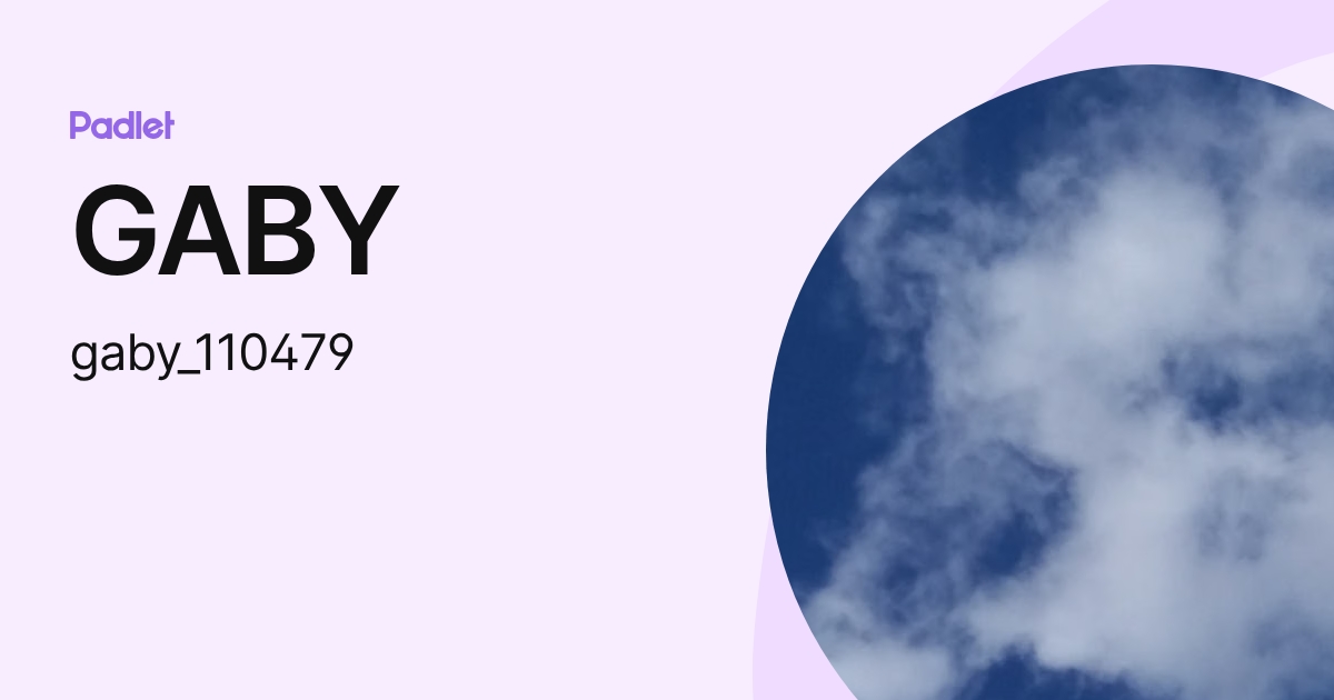GABY (gaby_110479) profile | Padlet