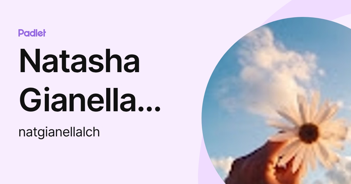Natasha Gianella Chavez Lopez (natgianellalch) profile | Padlet