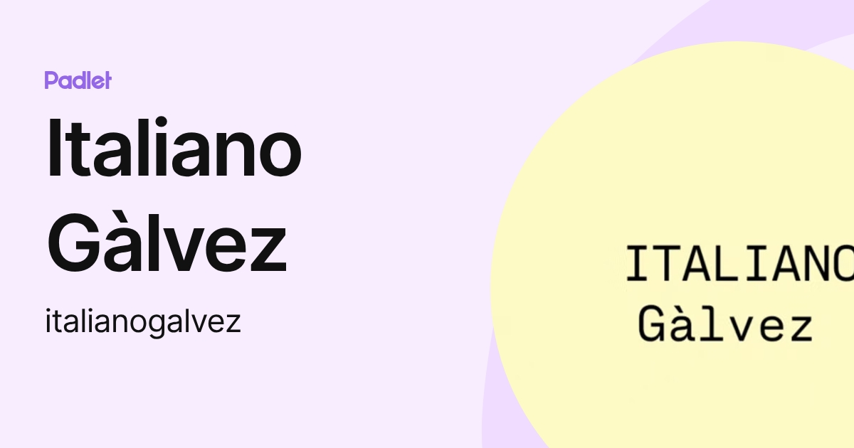 ITALIANO con Natalia (italianocon_natalia) profile | Padlet