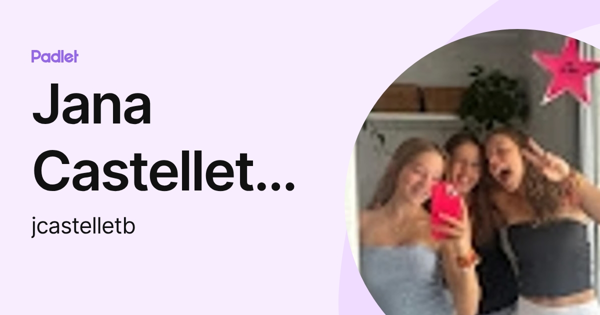 Jana Castellet Boronat (jcastelletb) profile | Padlet