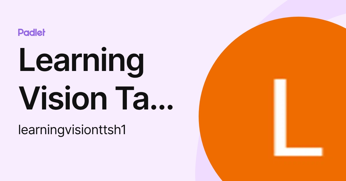 Learning Vision Tan Tock Seng 1 (learningvisionttsh1) profile | Padlet