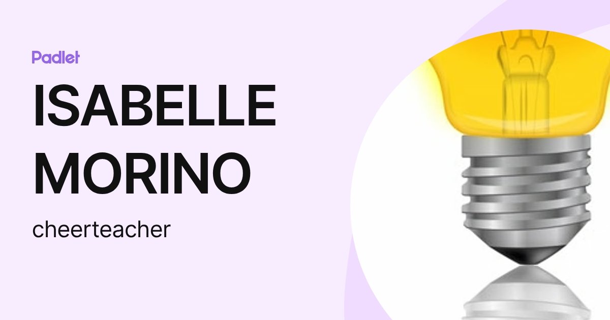 ISABELLE MORINO (cheerteacher) profile | Padlet