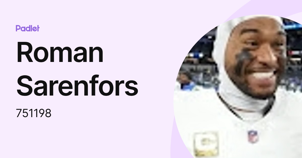 Roman Sarenfors (751198) profile | Padlet