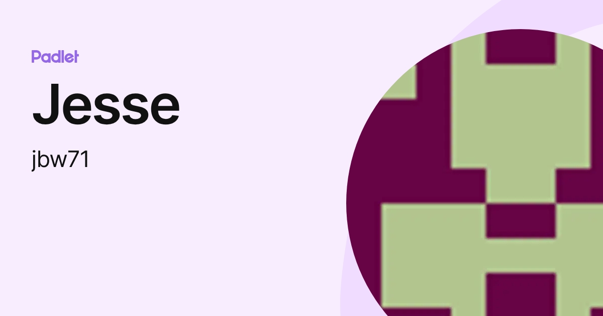 Jesse (jbw71) profile | Padlet