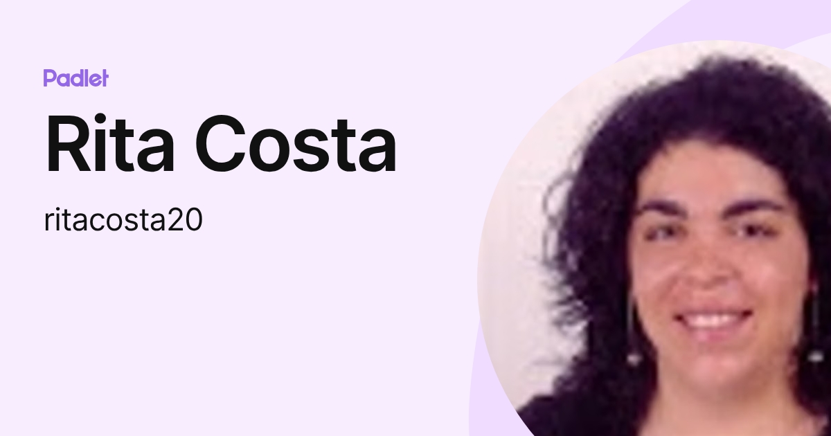 Rita Costa (ritacosta20) profile | Padlet