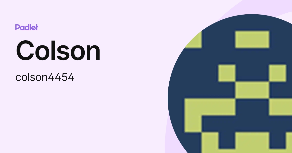 Colson (colson4454) profile | Padlet