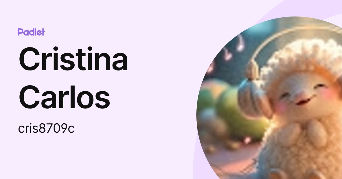 Cristina Carlos (cris8709c) profile | Padlet