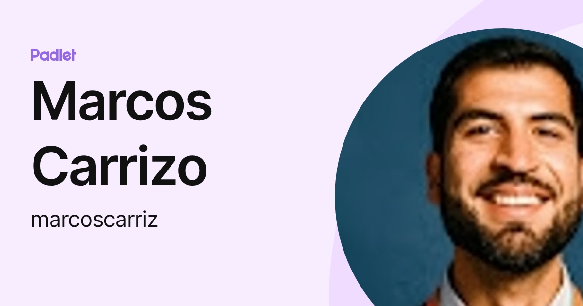 Marcos Carrizo (marcoscarriz) profile | Padlet