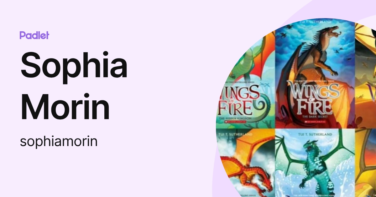 Sophia Morin (sophiamorin) profile | Padlet