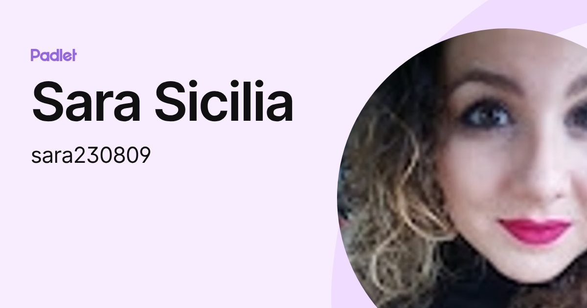 Sara Sicilia (sara230809) profile | Padlet