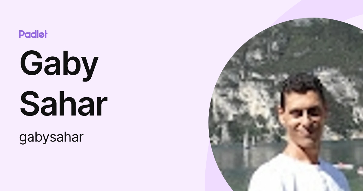 Gaby Sahar (gabysahar) profile | Padlet