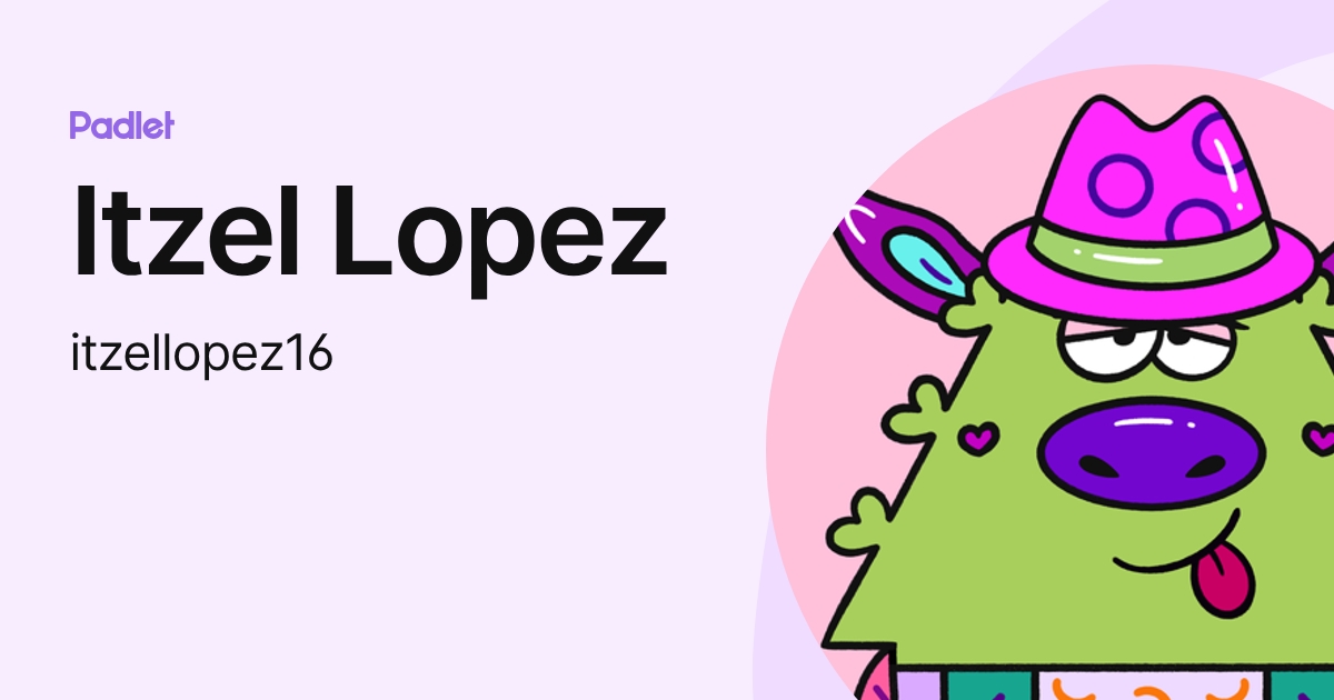Itzel Lopez (itzellopez16) profile | Padlet