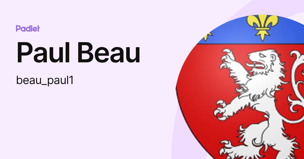 Paul Beau (beau_paul1) profile | Padlet