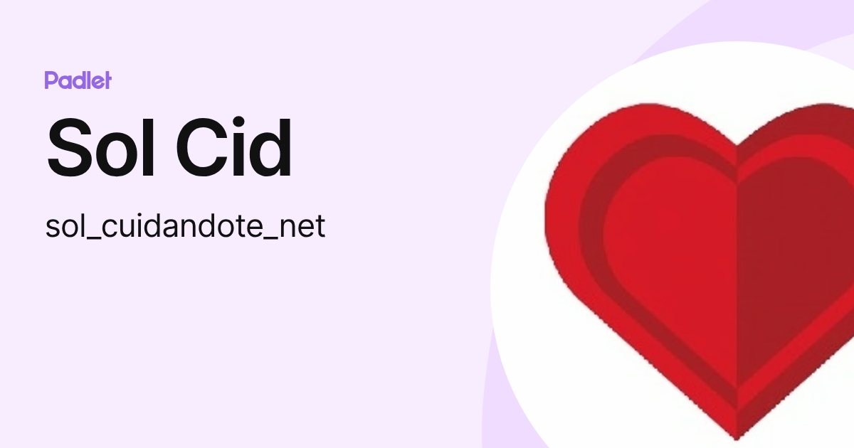 Sol Cid (sol_cuidandote_net) profile | Padlet