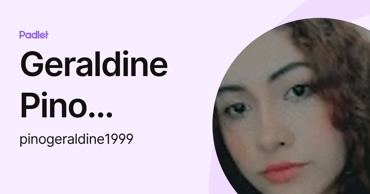Geraldine Pino Villamizar (pinogeraldine1999) profile | Padlet