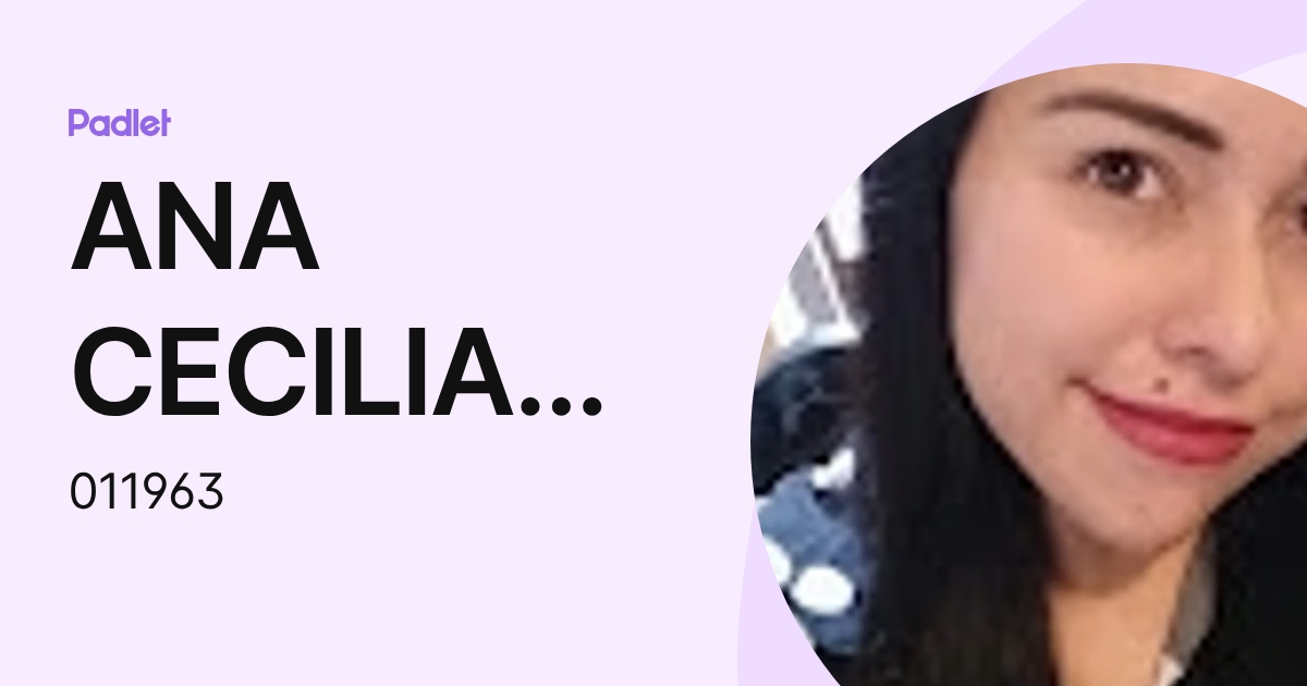 ANA CECILIA CONTRERAS CAMPOS (011963) profile | Padlet