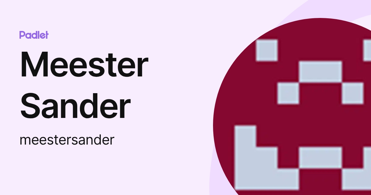 Meester Sander (meestersander) profile | Padlet