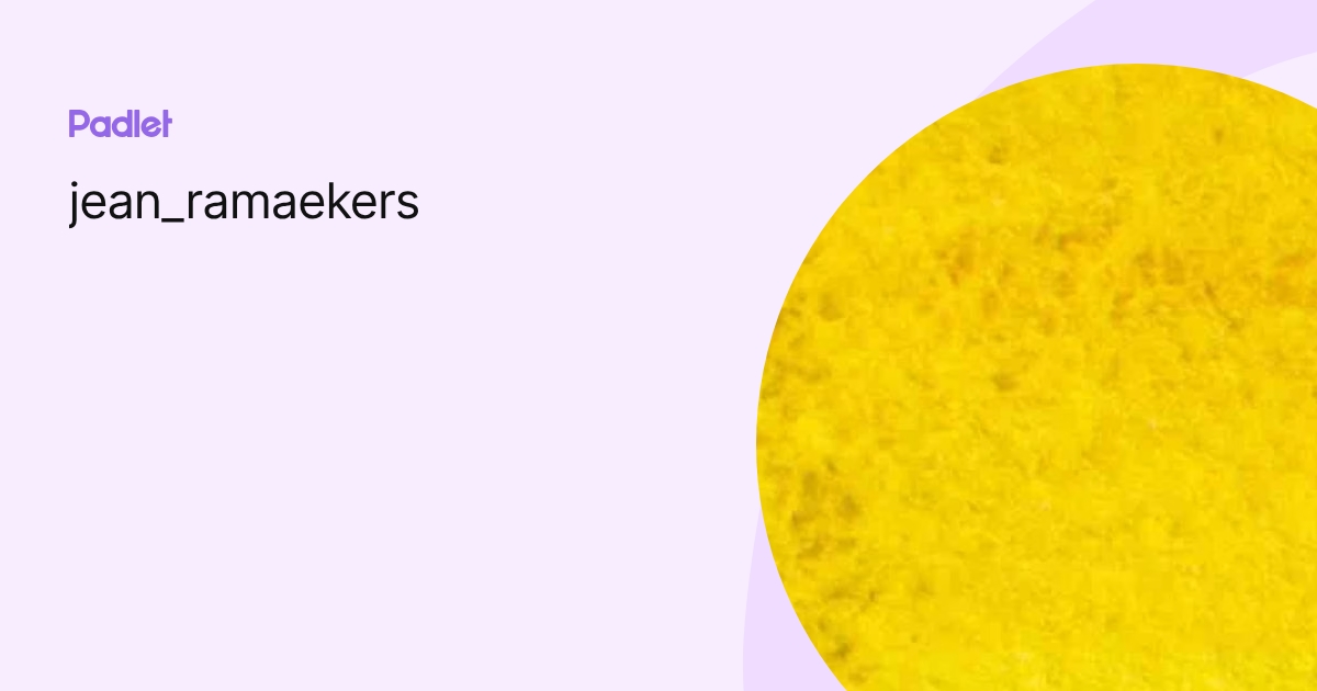 jean_ramaekers profile | Padlet
