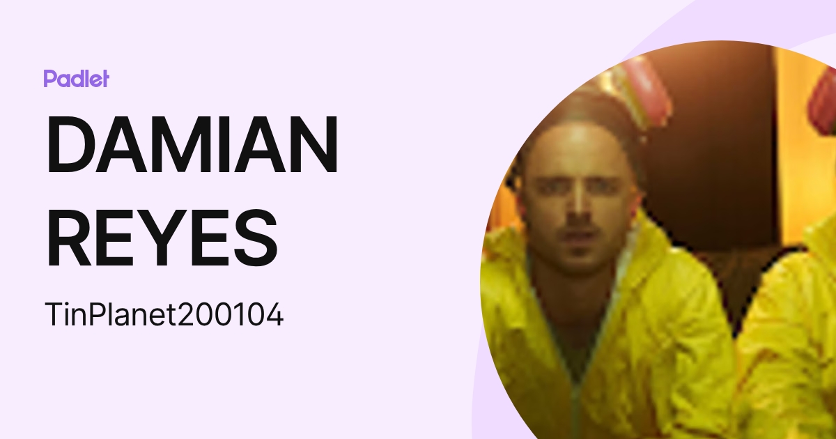 DAMIAN REYES (TinPlanet200104) profile | Padlet