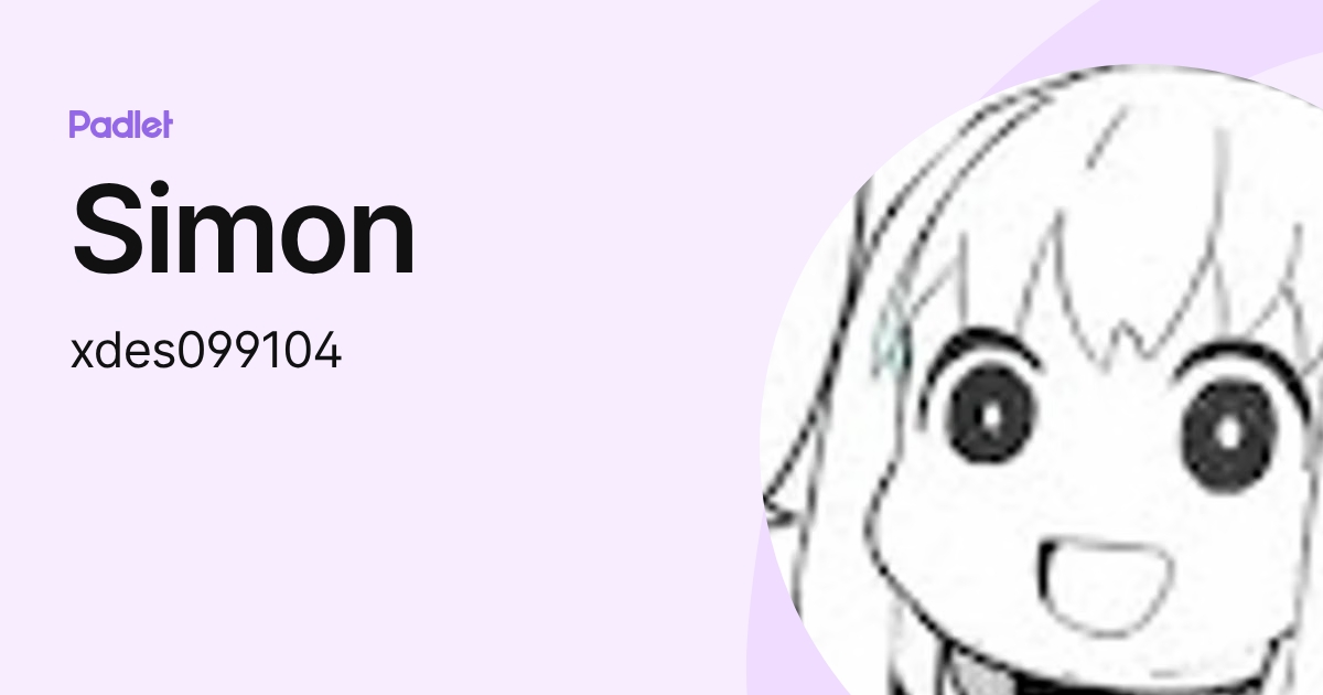 Simon (xdes099104) profile | Padlet
