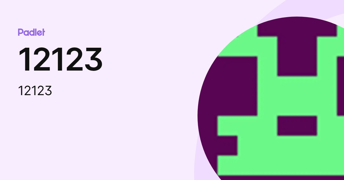 12123 (12123) profile | Padlet