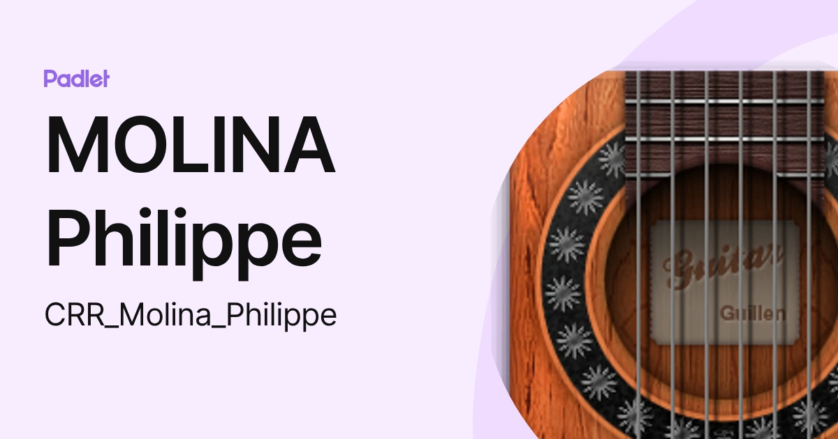 MOLINA Philippe (CRR_Molina_Philippe) profile | Padlet