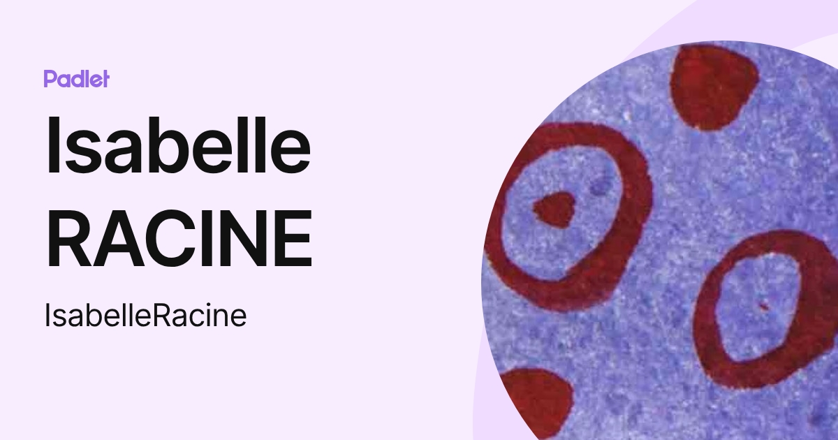 Isabelle RACINE (IsabelleRacine) profile | Padlet