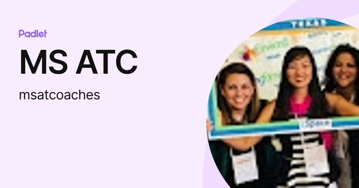 MS ATC (msatcoaches) profile | Padlet