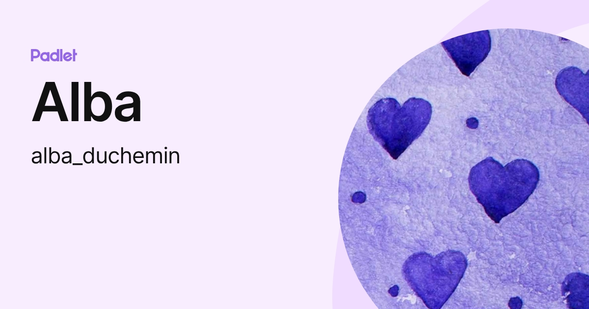 Alba (alba_duchemin) profile | Padlet
