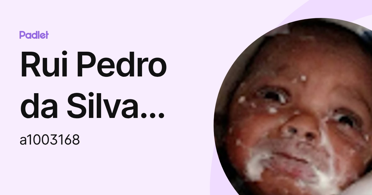 Rui Pedro da Silva Correia AEGN (a1003168) profile | Padlet