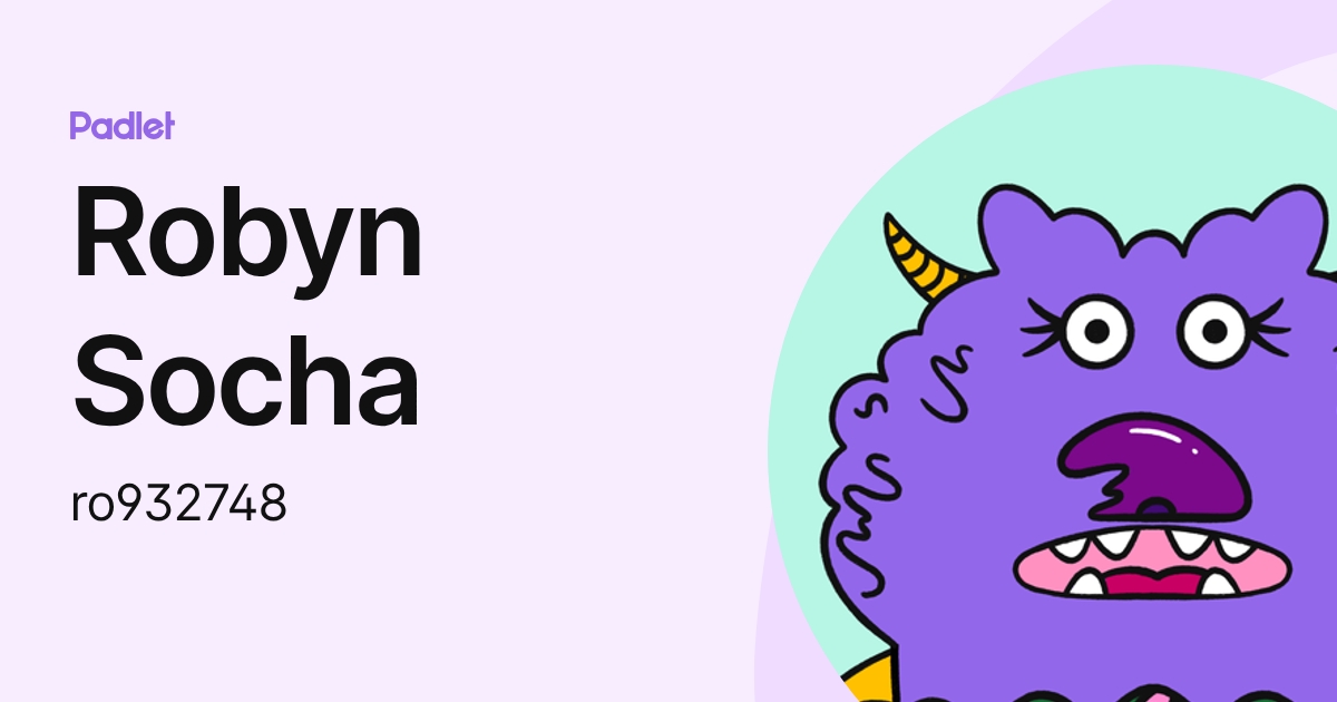 Robyn Socha (ro932748) profile | Padlet