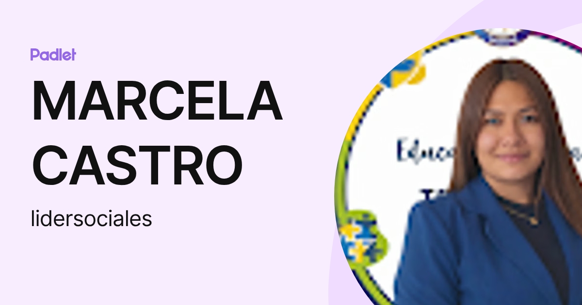 MARCELA CASTRO (lidersociales) profile | Padlet